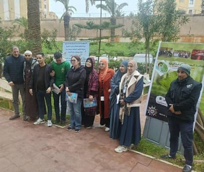 تنظيم حملة تشجير بمركز خروبة